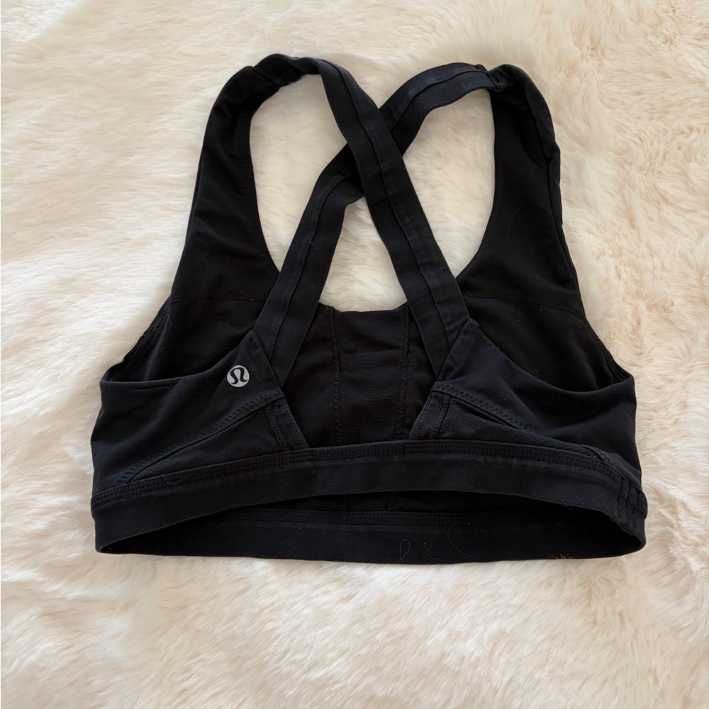 lululemon athletica Cross-Back Black Sports Bra